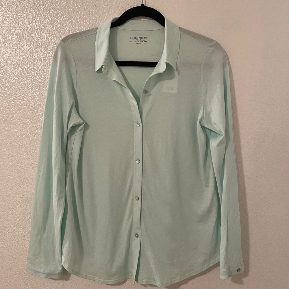 Eileen Fisher Mint Button Down MP